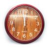 Kitchen Clock with Wooden Face