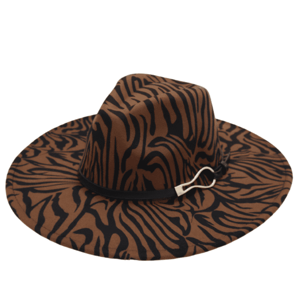 "Zebra-Print" Fedora Hat - Image 3