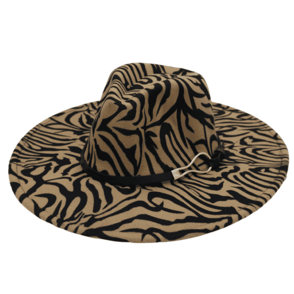 "Zebra-Print" Fedora Hat - Image 4