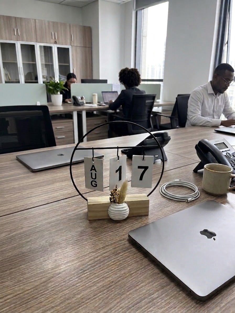 Modern Circular Desktop Flip Calendar