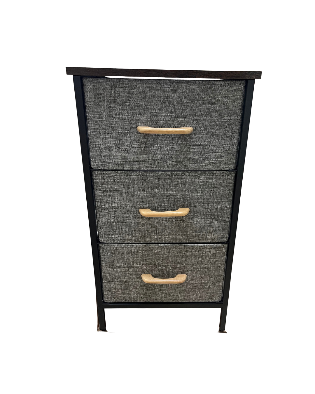 3-Drawer Fabric Storage Dresser with Wooden Top - Image 2