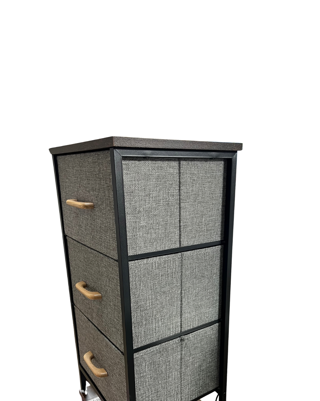 3-Drawer Fabric Storage Dresser with Wooden Top - Image 4