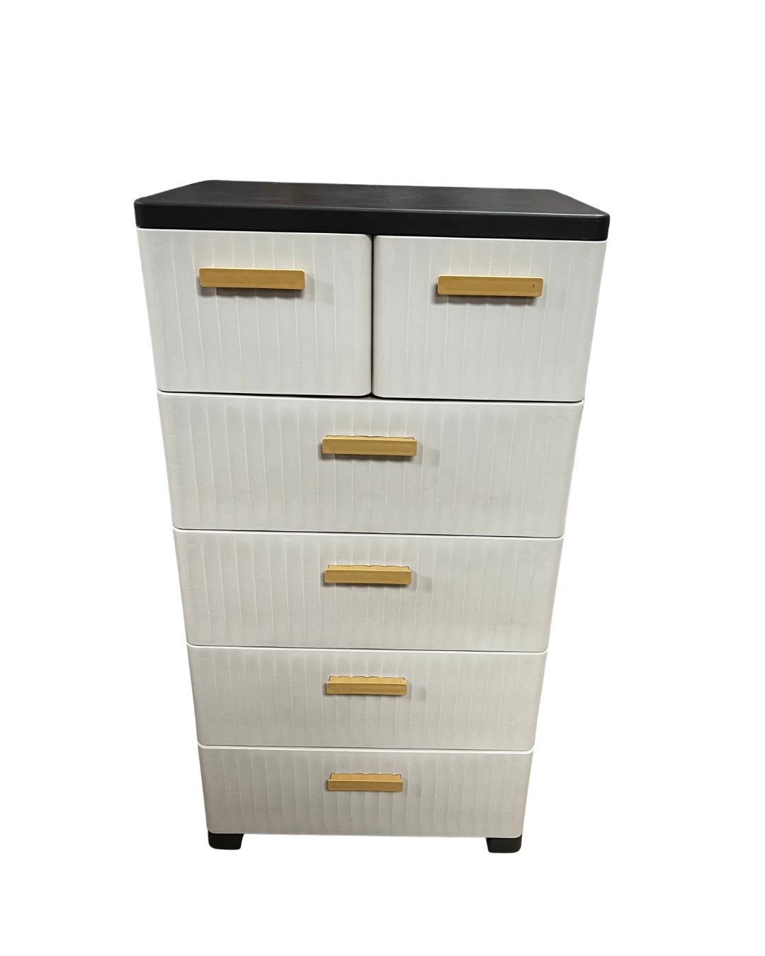 5-Tier Fluted Storage Chest with 6 Drawers