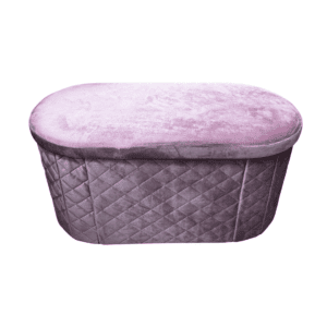 Velvet Storage Ottoman