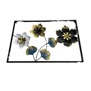 Horizontal Metal Floral Wall Hanging