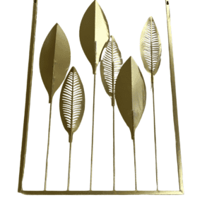 Gold Metal Leaf Rectangular Wall Hanging