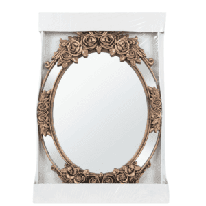 Vintage Floral Oval Wall Mirror