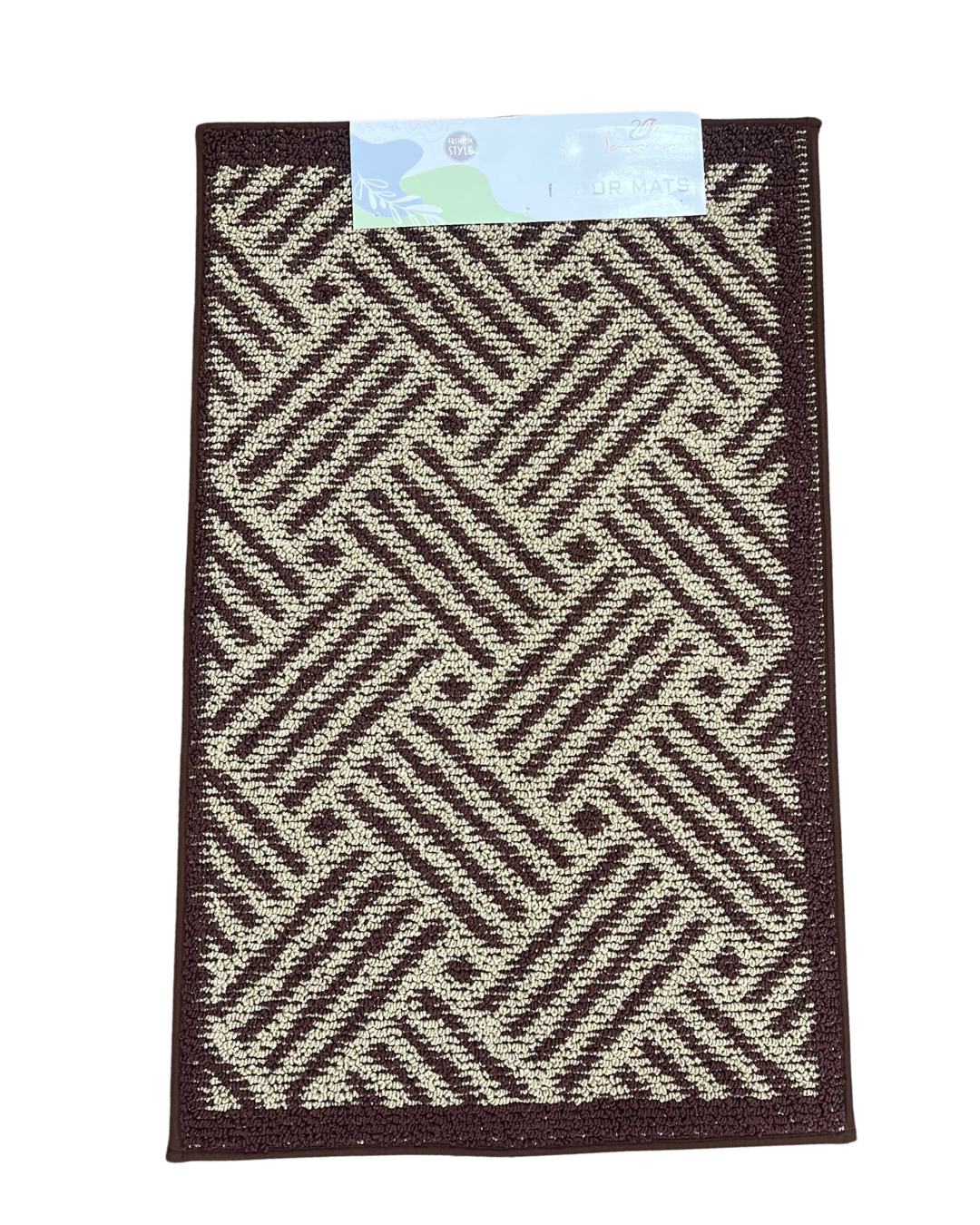 Geometric Textured Loop Non-Slip Floor Mat - Image 2