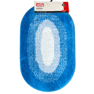 Oval Concentric Gradient Plush Non-Slip Floor Mat