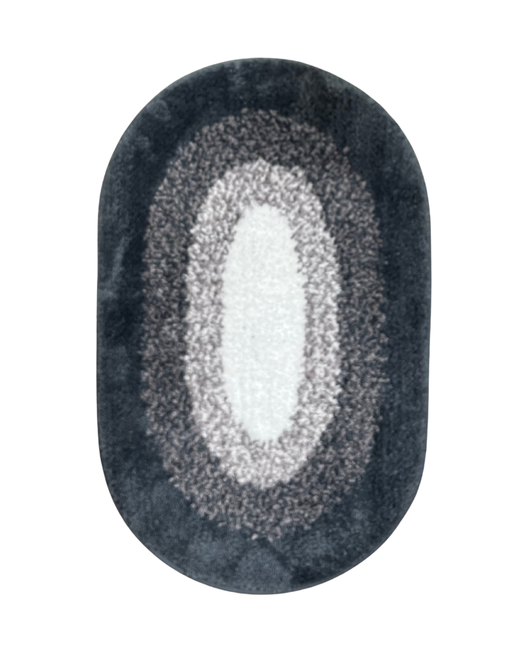 Oval Concentric Gradient Plush Non-Slip Floor Mat - Image 3
