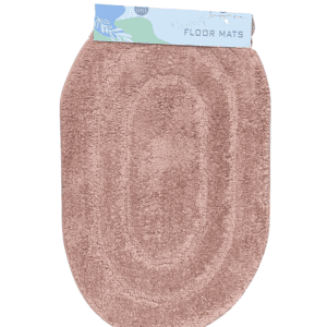 Oval Embossed Grooved Plush Non-Slip Floor Mat