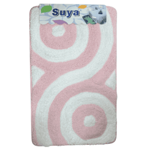 Modern Swirl Geometric Plush Tufted Non-Slip Floor Mat
