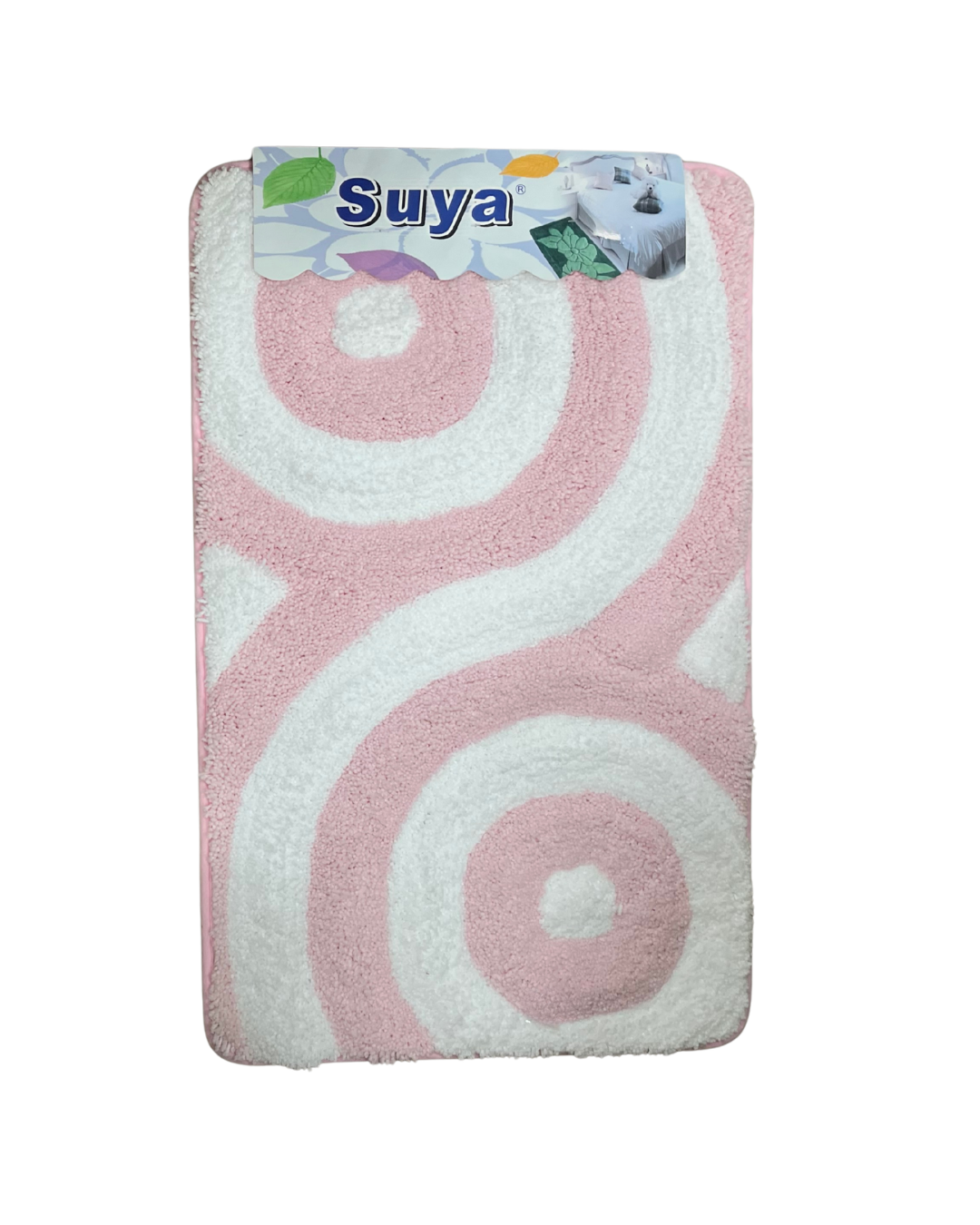 Modern Swirl Geometric Plush Tufted Non-Slip Floor Mat