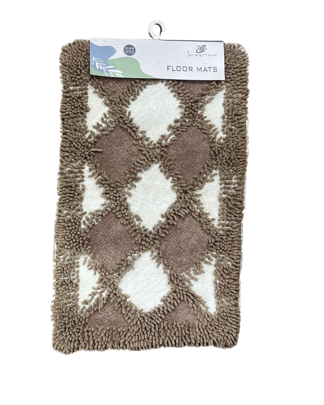Boho Trellis Chenille & Tufted Diamond Floor Mat - Image 2