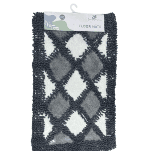 Boho Trellis Chenille & Tufted Diamond Floor Mat