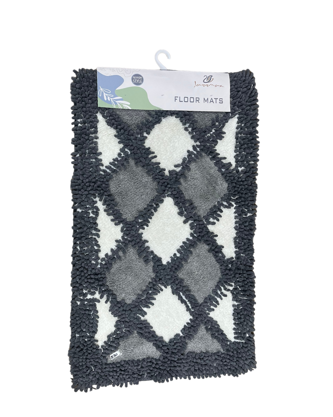 Boho Trellis Chenille & Tufted Diamond Floor Mat