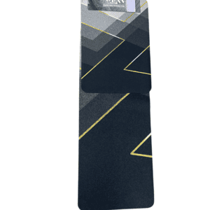 Modern Geometric Gold Accent Kitchen Mat 2-Piece Set