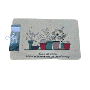 Whimsical Botanical & Inspirational Printed Accent Floor Mat
