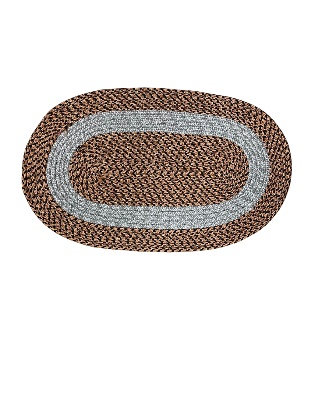 Rustic Braided Oval Farmhouse Accent Floor Mat