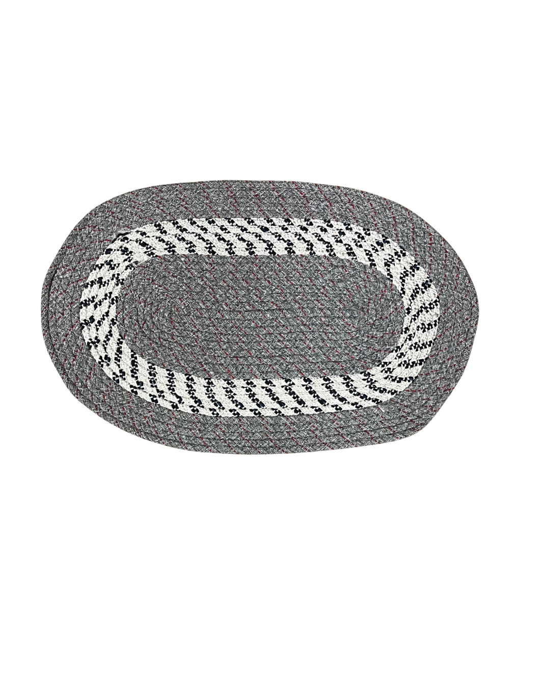 Rustic Braided Oval Farmhouse Accent Floor Mat - Image 2