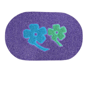 Floral Spaghetti Loop Coil Dirt-Trapper Doormat