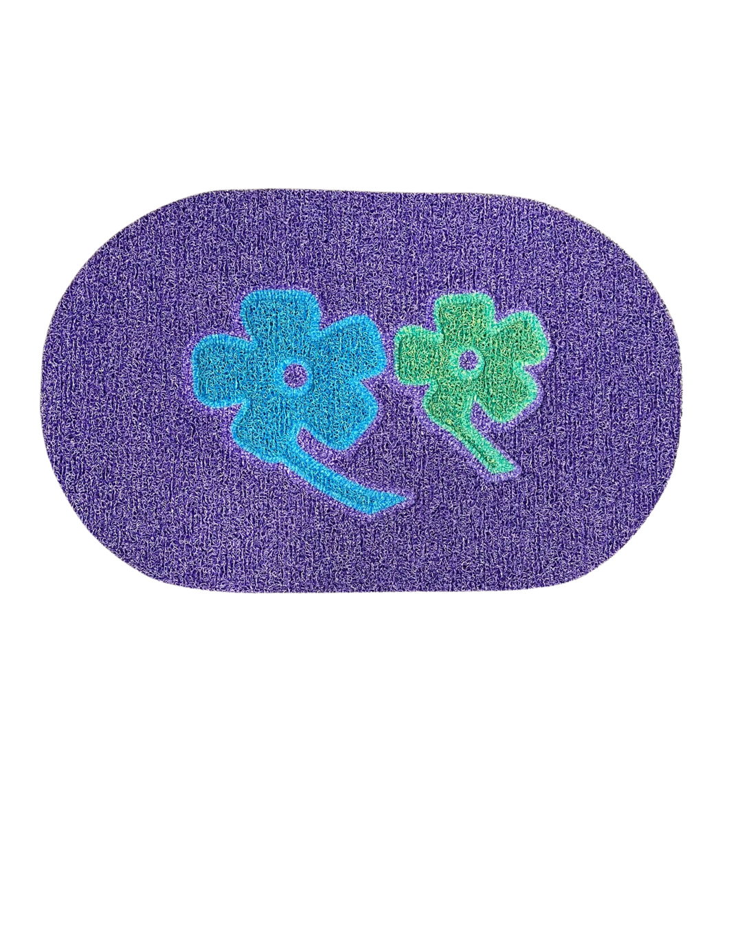 Floral Spaghetti Loop Coil Dirt-Trapper Doormat