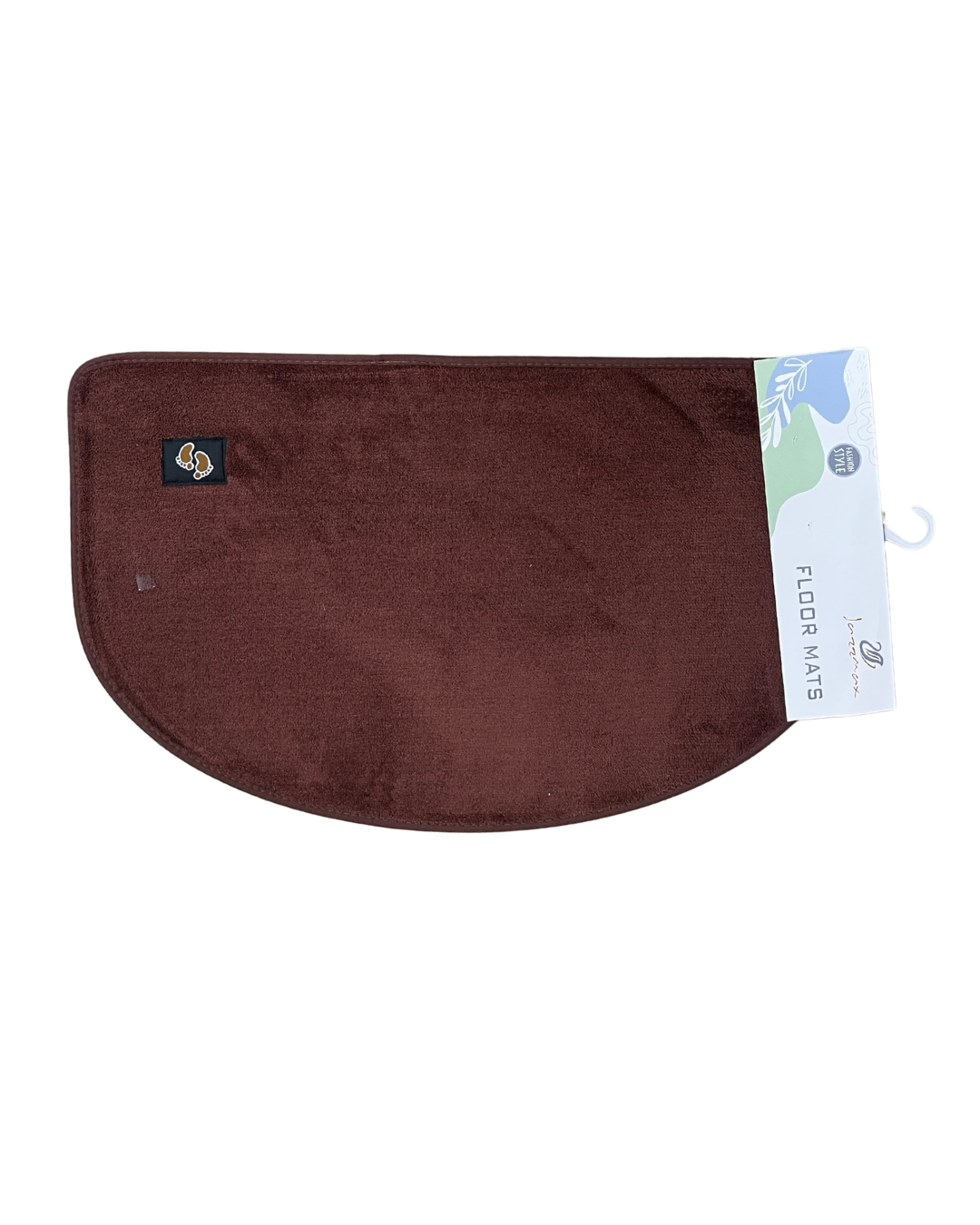 Half-Moon Semi-Circle Velvet Memory Foam Non-Slip Bath & Door Mat - Image 2