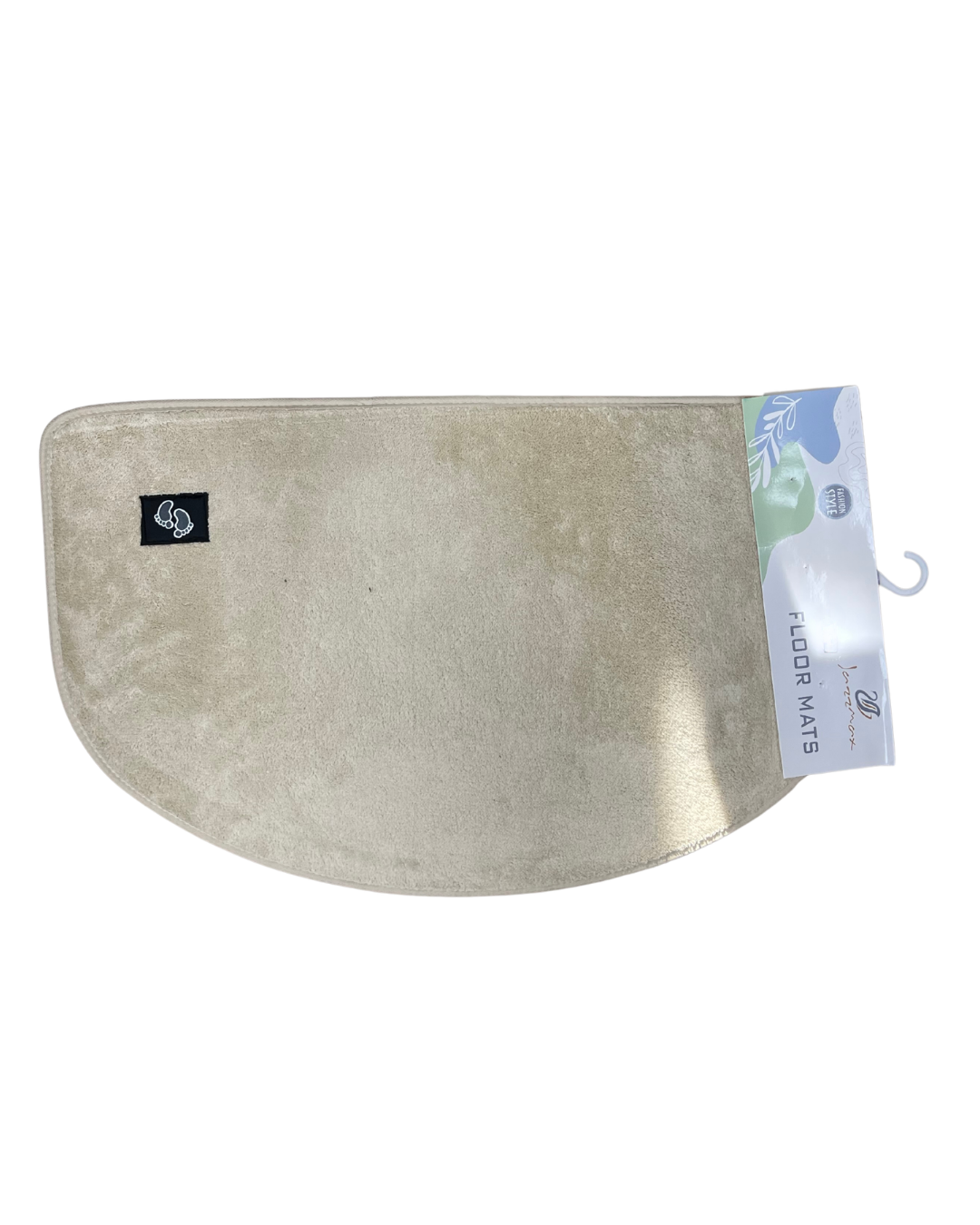 Half-Moon Semi-Circle Velvet Memory Foam Non-Slip Bath & Door Mat