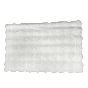Luxury Ultra-Soft Plush Faux Fur Scalloped Edge Bath & Floor Mat