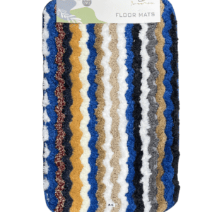 Multi-Colour Wavy Ripple Striped Plush Non-Slip Floor Mat
