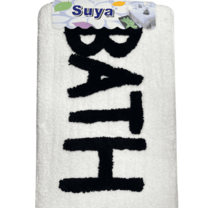 "BATH" Plush Microfiber Non-Slip Bath Mat