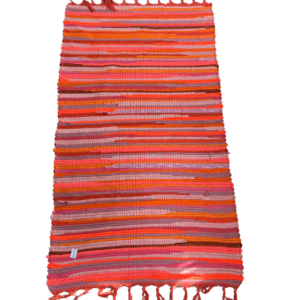 Handwoven Bohemian Cotton Rag Fringed Floor Runner