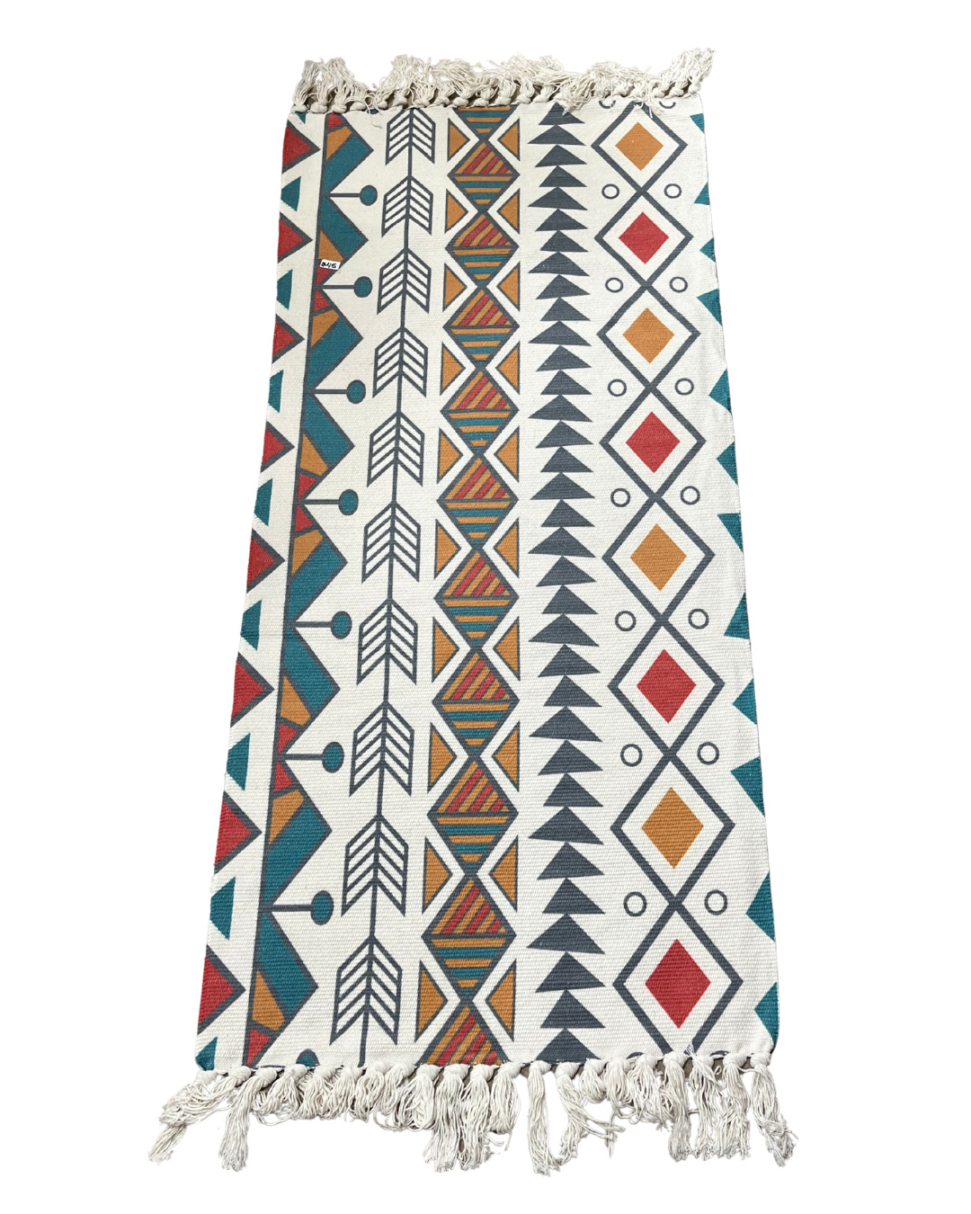 Bohemian Tribal Aztec Handwoven Cotton Runner Rug - Image 3