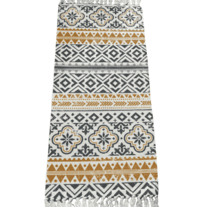 Bohemian Tribal Aztec Handwoven Cotton Runner Rug