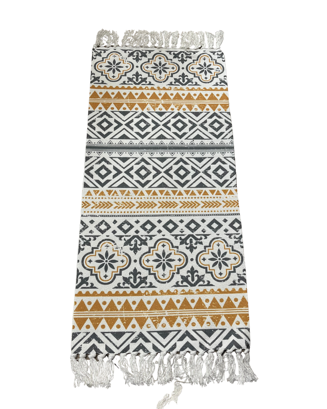 Bohemian Tribal Aztec Handwoven Cotton Runner Rug