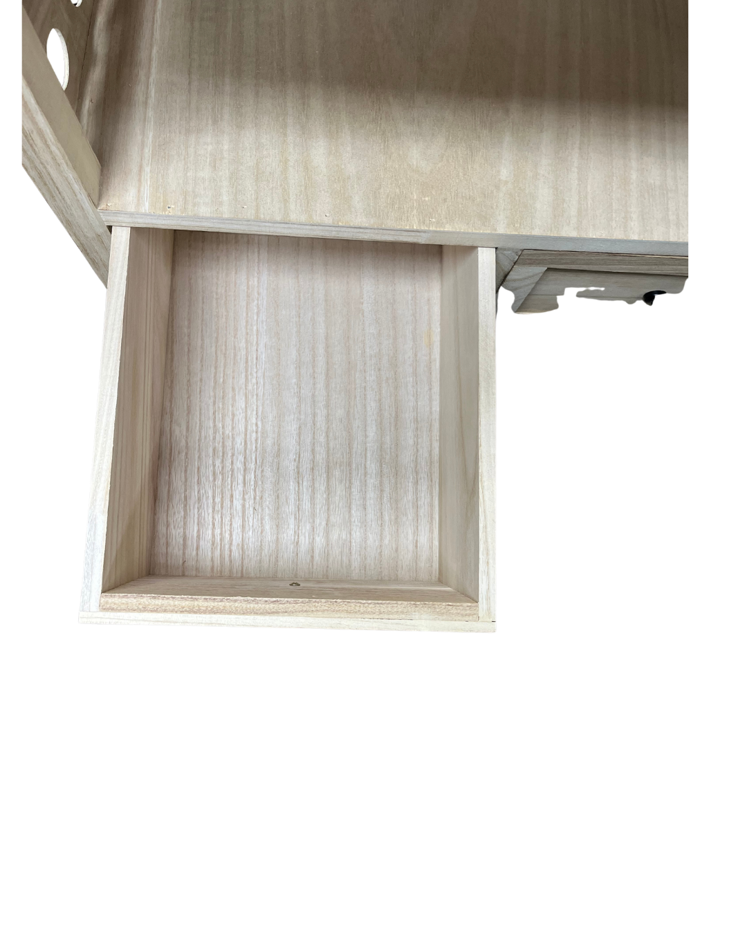 Rustic Rattan Webbing Solid Wood Storage Cabinet - Image 2