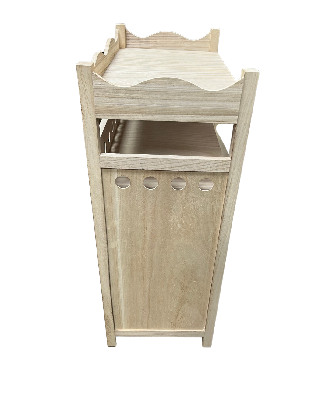 Rustic Rattan Webbing Solid Wood Storage Cabinet - Image 4