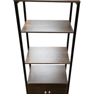 4-Tier Industrial Standing Shelf with Bottom Storage Cabinet
