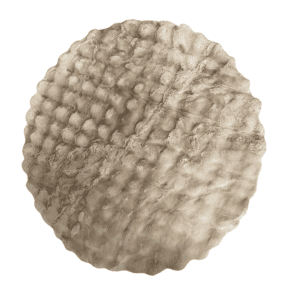 Ultra-Soft Round Faux Fur Area Rug with Rippled Texture