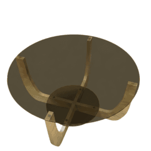 Modern Round Tempered Glass Coffee Table