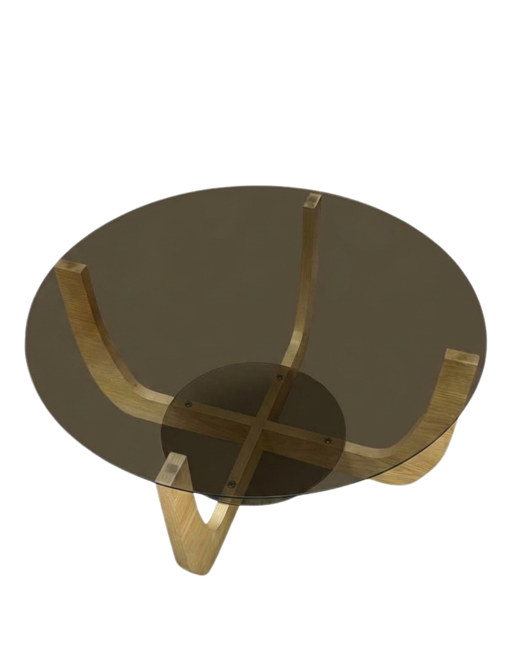 Modern Round Tempered Glass Coffee Table