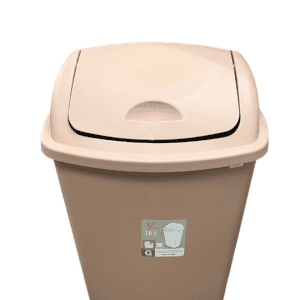 Heavy-Duty Swing-Top Plastic Trash Can