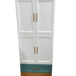 Multi-Tier Plastic Wardrobe Storage Cabinet & Coloured Drawers
