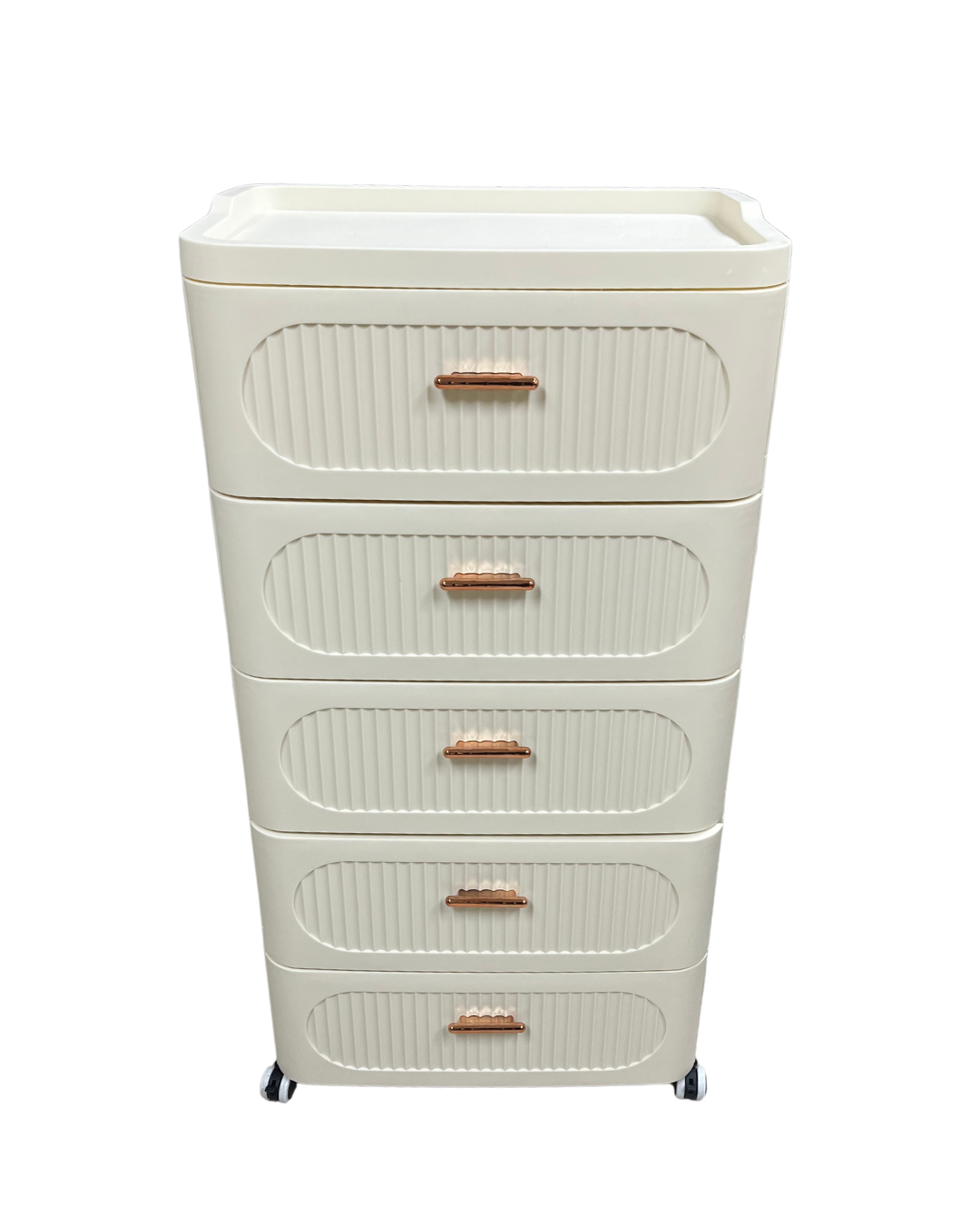 5-Drawer Chest of Drawers with Rose Gold Handles