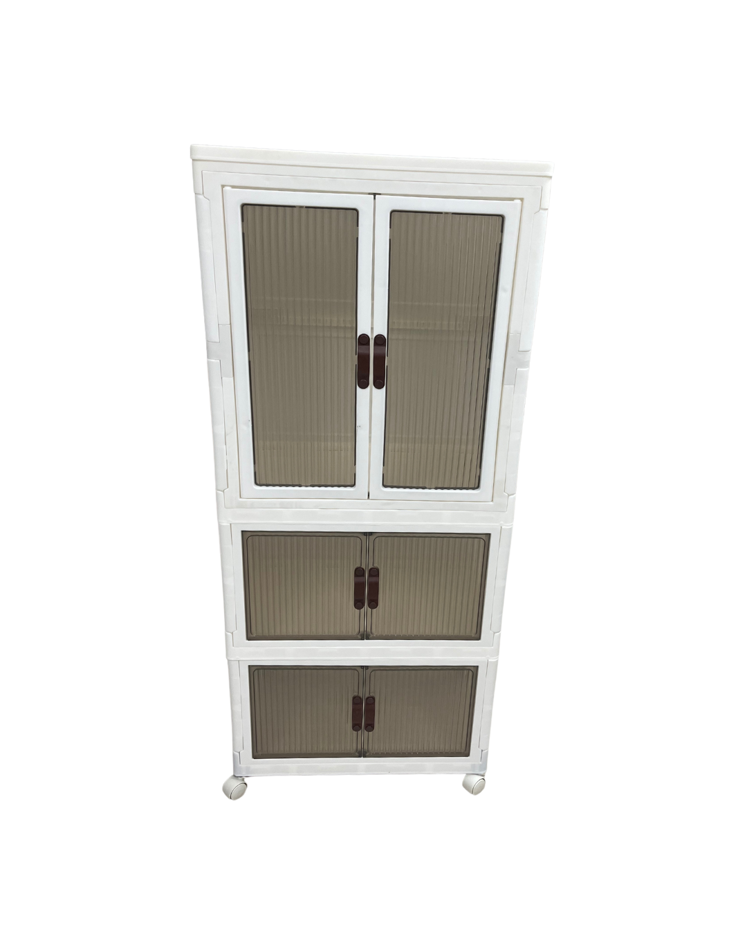 3-Tier Folding Plastic Storage Cabinet