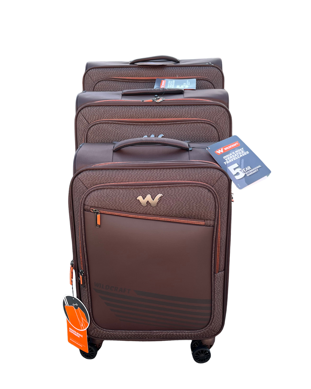 Large Checked Softside Suitcase