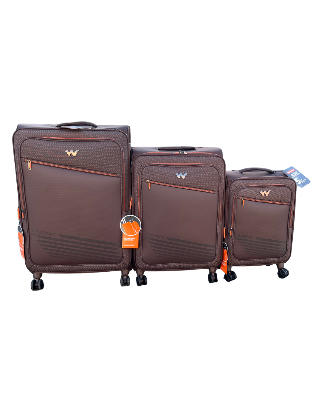 Large Checked Softside Suitcase - Image 2