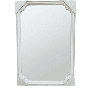Elegant White Rectangular Wall Mirror